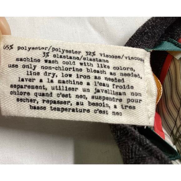 CARTONNIER Anthropologie Pants Size 12 Wide Flare Leg Capri Gray - Picture 8 of 8